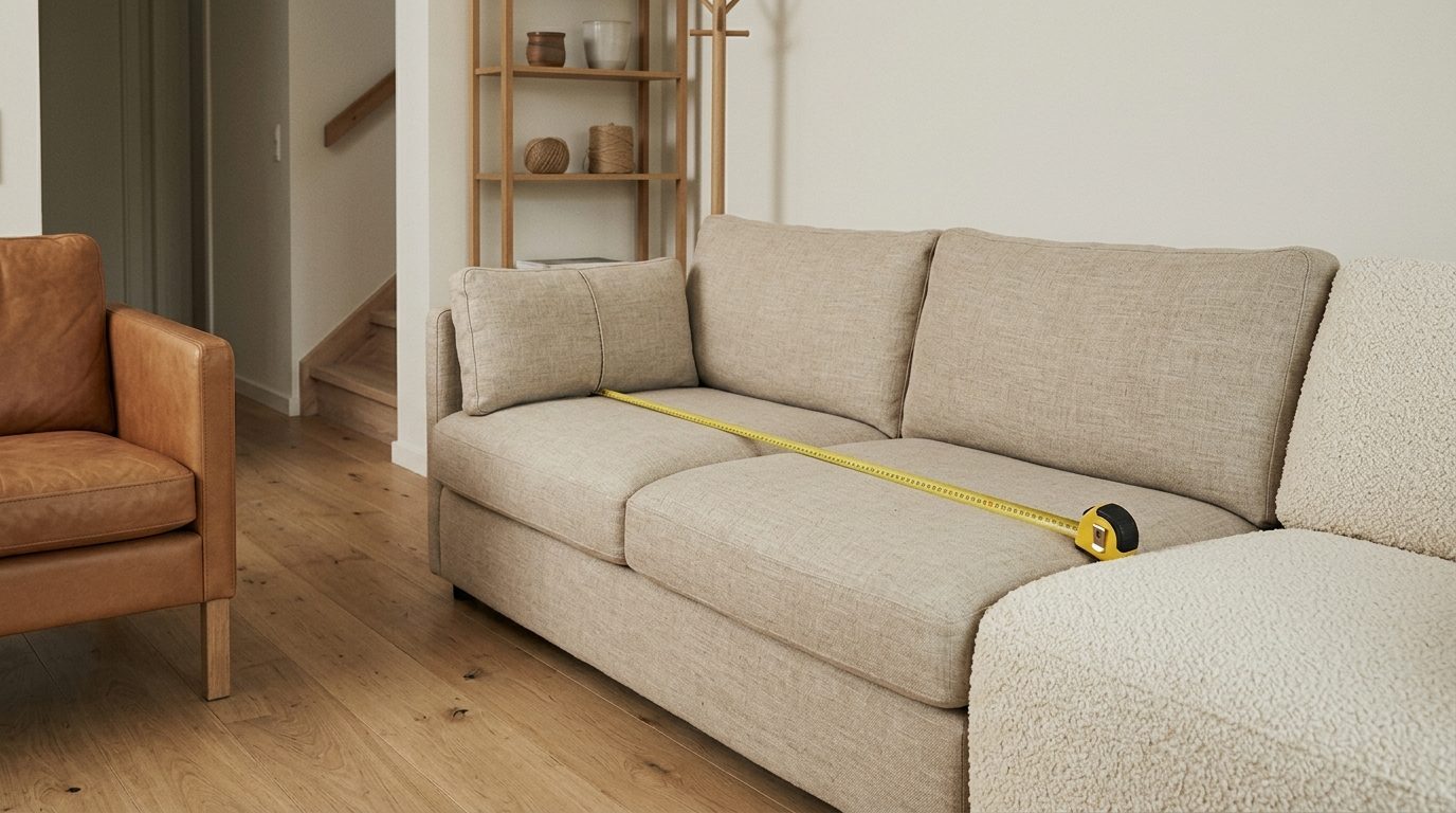 Illustrationsfoto til guiden: Sådan får du sofaen hjem og ind ad døren — levering, transport og smalle trapper